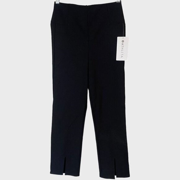 Athleta Wander Slim Straight Crop Pant Black Womens Size 2 High-Rise Stretch New
